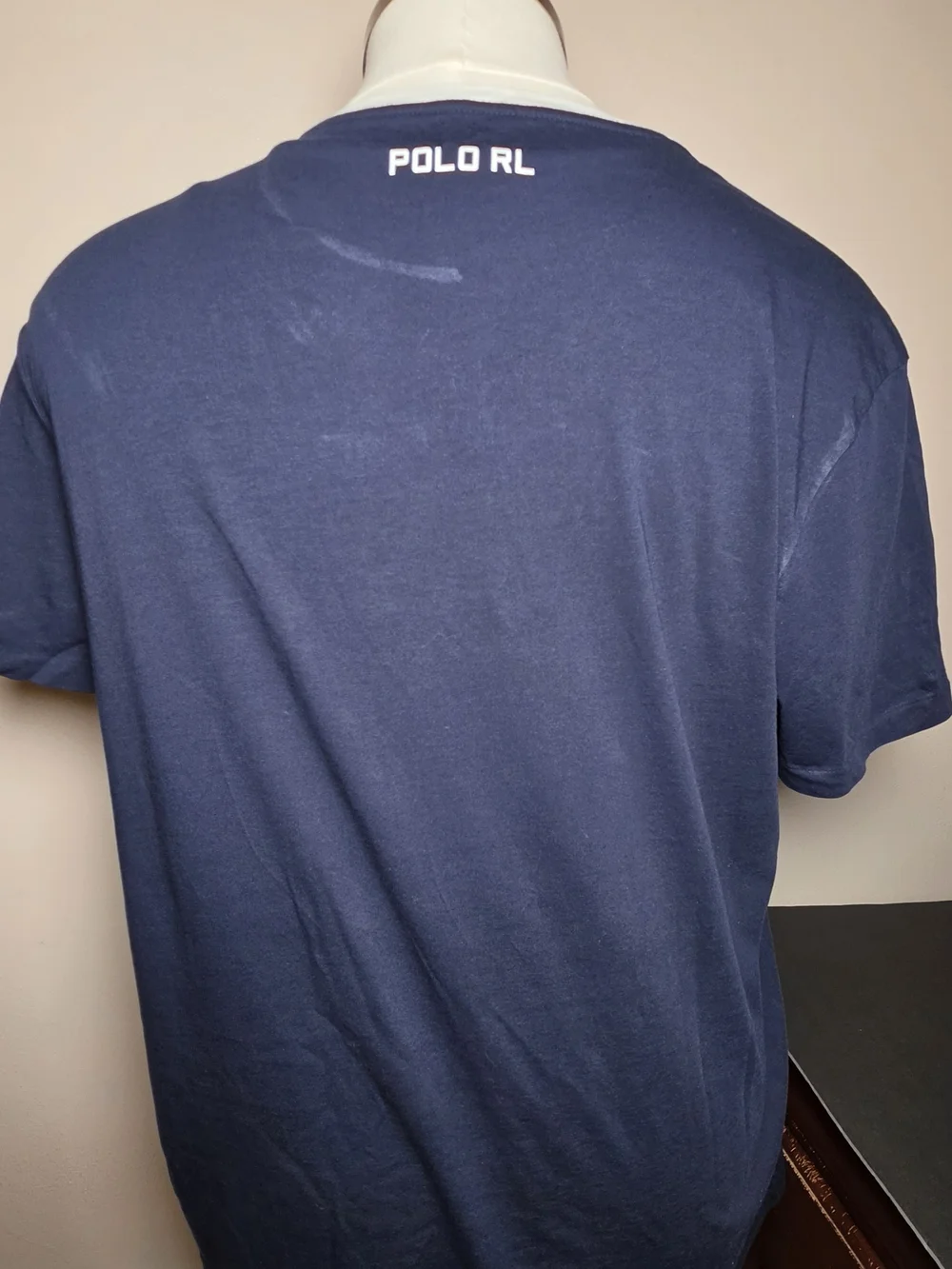 Polo by Ralph Lauren Navy Short-Sleeve Tee with Union Graphic and White Trim